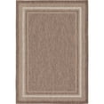 thumbnail image 1 of Unique Loom Extérieur Frontière Solide Tapis Tonal 7' x 10' Rectangle Brun/beige, 1 of 2