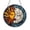 Acrylic 3.5 Inch, variant on Celestial Sun Moon Faces Stained Glass Style Round Window Hanging Suncatcher, Mystical Decor Gift