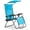 Blue, variant on Spaco Folding Recliner Lounge Chair with Shade Canopy Cup Holder-Black, Folding Beach Chair for Adults, Lightweight Beach Chair, Low Beach Chairs for Beach Lawn