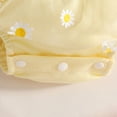 thumbnail image 5 of Curuila Girls Bodysuit Bow Floral Print Sleeveless Romper Suspenders Spring Summer Clothes Yellow Size 0-6 Months, 5 of 6
