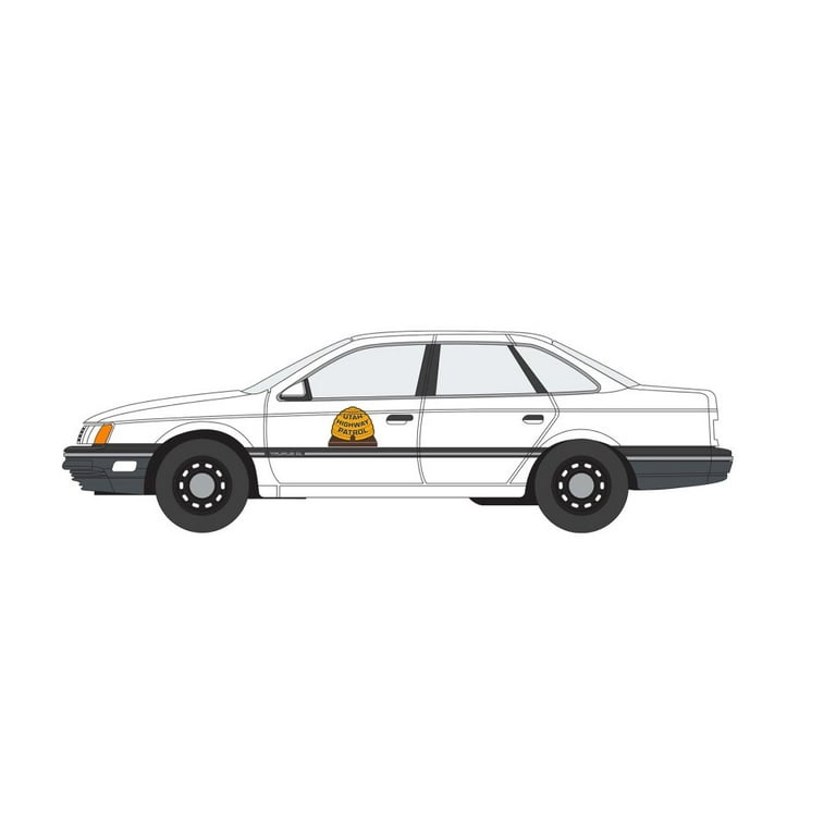 1990 Ford Taurus Police, White - Greenlight 42990A/48 - 1/64
