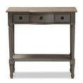 thumbnail image 3 of Baxton Studio Noelle Contemporary Wood 3-Drawer Console Table in Gray, 3 of 10