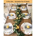 thumbnail image 4 of 13 Inch Round Placemats Set of 6, Thanksgiving Non Slip Heat Insulation PP Table Mats, Farmhouse Fall Truck Maple Leaf Pumpkin Washable Place Mats for Kitchen Dining Party Table Decor, 4 of 7