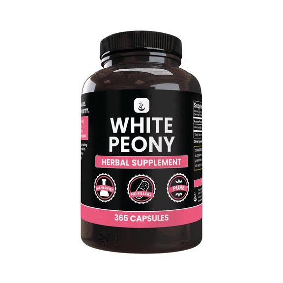 PURE ORIGINAL INGREDIENTS White Peony 365 Capsules No Magnesium Or Rice Fillers, Always Pure, Lab Verified