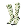 thumbnail image 2 of Fotbe Green Avocado print Women's Men's Novelty Crew Socks Cotton Socks Knee High Socks for Walking,Running,Nurses,Pregnancy, 2 of 9