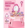 thumbnail image 2 of 30pcs Kids dressing table toy girl simulation home makeup and makeup jewelry box 3-4 5-6 years old baby birthday gift, 2 of 5
