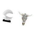 thumbnail image 5 of CarpNettore Wave Sculpture Abstract Modern Resin Statue Cow Head Wall Decor Pattern Ornament Vivid Decorative Figurine Suitable for Gift Giving Office Home Decora, 5 of 8