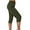 Green, variant on ameIAEA Elastic Waist Capris for Women Summer Casual Yoga Pants Cropped Trousers with Pockets