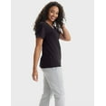 thumbnail image 2 of Hanes Perfect-T Women's V-Neck Cotton T-Shirt Black XL, 2 of 5