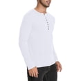 thumbnail image 4 of HAOMEILI Men's Henley Shirts Short/Long Sleeve Button T-Shirt Lightweight Fashion Casual Pullover Shirt, 4 of 6