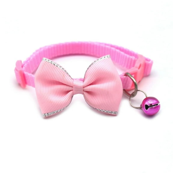 MOMFEI Cat Collar Breakaway With Cute Bow Tie And Bell for Kitty Adjustable