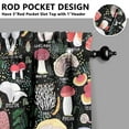 thumbnail image 4 of Cottagecore Fungi Kitchen Curtains Set, Aesthetic Fungi Gothic and Psychedelic Rod Pocket Tier and Valance, Trippy Woodland Mushroom Design, 4 of 5