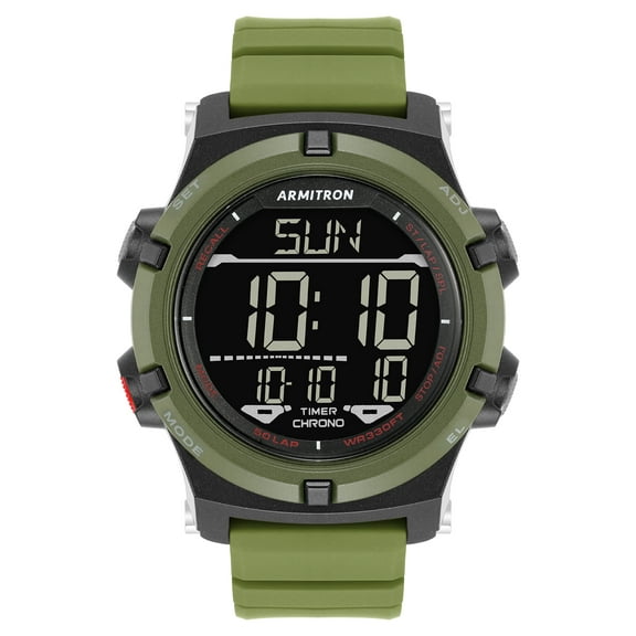 Armitron Unisex Adult Sport Green Digital Wristwatch