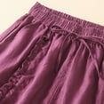 thumbnail image 5 of Timegard Womens Cotton Linen Shorts Wide Leg Ruffle Casual Loose Elastic Waist Shorts Summer Fashion, 5 of 7