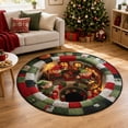 thumbnail image 4 of Christmas 3D Rug,Optical Illusion Round Area Mat, Decorative Deep Vortex Illusion Rug With Depth Pattern,Funny Santa Claus Non-Slip Mats,For Living Room & Bedroom Christmas Decor (F,55.12"), 4 of 8