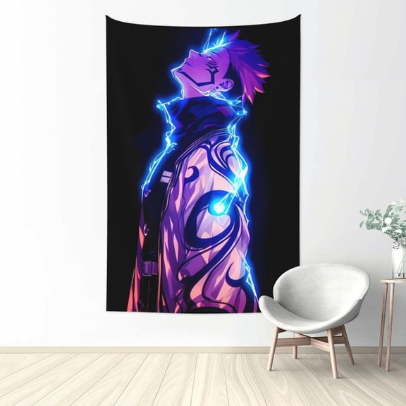 Jujutsu Kaisen Satoru Gojo Tapestry Wall Hanging Home Decoration Wall Blanket Dormitory Living Room Bedroom Backdrop Poster( 60x40inch)