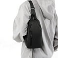 thumbnail image 4 of Bolso de cuero para hombre, bolso de pecho para motocicleta, bolso de pecho de tendencia, bolso de pecho para hombre, 4 of 6