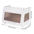thumbnail image 3 of 1 PCS Tea Color Dish Drying Rack, Drying Drainer, Dish Drying Rack and Drain Board with Lid Cover,  49.2*30*34.6cm/19.37*11.81*13.62 in, used in homes, milk tea shops, bars, coffee shops, 3 of 9