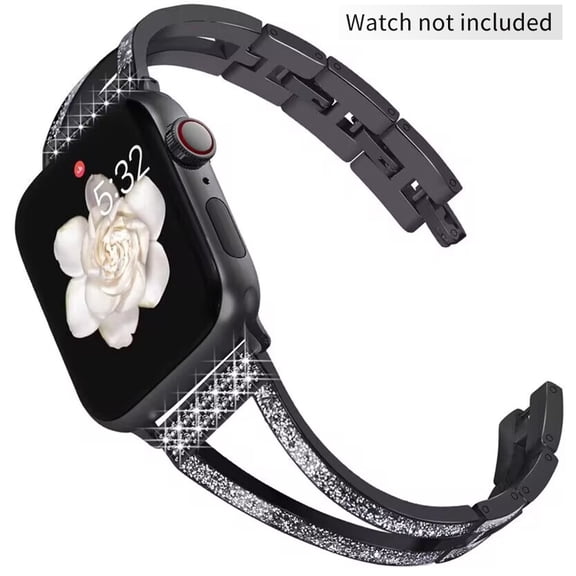 Stainless Steel Bands Compatible with Apple Watch 42mm 44mm 45mm 49mm, Metal Strap for iWatch Bands Series 11 10 9 8 7 6 5 4 3 2 1 SE SE2 SE3 Women and Men,black