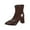 Brown, variant on SKIYLEVZ Warm Boots for Womens Winter Fashion Ankle Boots Warm Cozy Thermal Boots Fleece Lined Shoes with Thick Platform Winter Footwear Casual Boots Party Outfit
