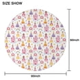 thumbnail image 6 of Colorful Princess Castle Pattern Round Tablecloth 60"x60",Wrinkle Wipeable Table Cloth for Kitchen Dining Room Picnic Patio Party, 6 of 6