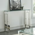 thumbnail image 4 of Contemporary Stainless Steel & Glass Console/Desk in Silver, 4 of 6
