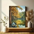 thumbnail image 6 of Autumn Canoe Landscape Wall Art/Canvas Print， Perfect for Living Room， Bedroom， Office， Bathroom， and Dining Room Decoration., 6 of 8