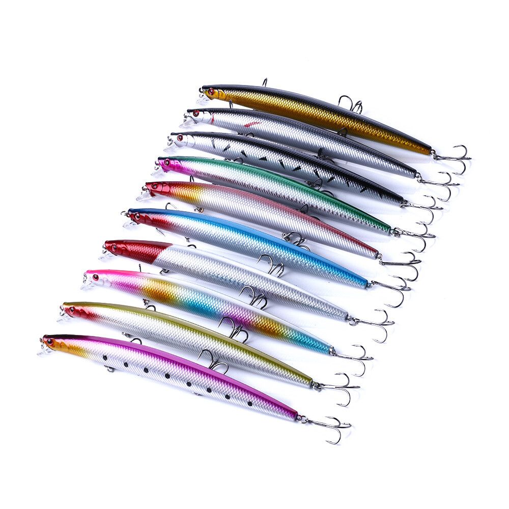 10PCS Lot Big Minnow Fishing Lure Trolling Bait 18cm/26g Crankbait Tackle Bass