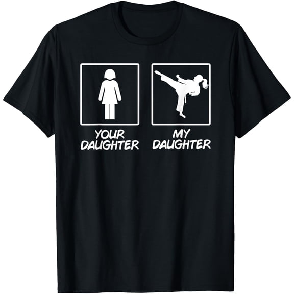 Funny Karate Mom Martial Arts Daughter Black Belt Tee T-Shirt