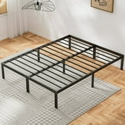 Queen Size Bed Frame Classic Metal High Platform Bedframes with Under-Bed Storage, 14 Inch High