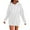 White, variant on Women's Casual Long Hoodie Zippered Pocket Pullover Hooded Sweatshirt for Autumn and Winter