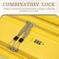 thumbnail image 6 of imerelez 14"/20" 2 pcs/set in ABS Spinner Wheel Luggage, with Combination Lock and Front Opening Design, 14" Cosmetic Case (Yellow), 6 of 8