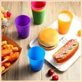 thumbnail image 2 of Casewin Set of 12 Kids Plastic Cups - 9 Ounce Children Drinking Cups Tumblers Reusable - Dishwasher Safe - BPA-Free Cups for Kids & Toddlers Bright Colored - Unbreakable Toddler Cups, 2 of 8