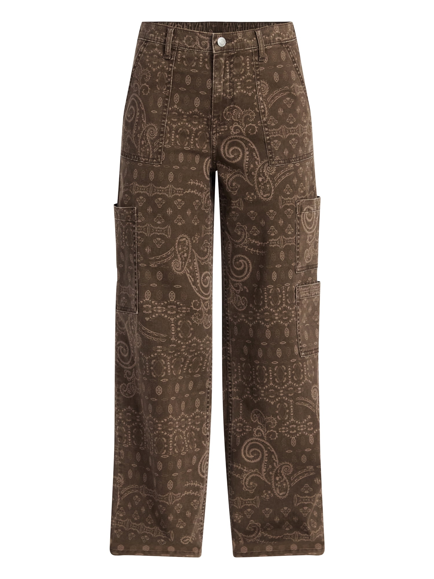 No Boundaries Wide Leg Cargo Pants, 31.5'' Inseam, Women's and Women's Plus XXS-4X