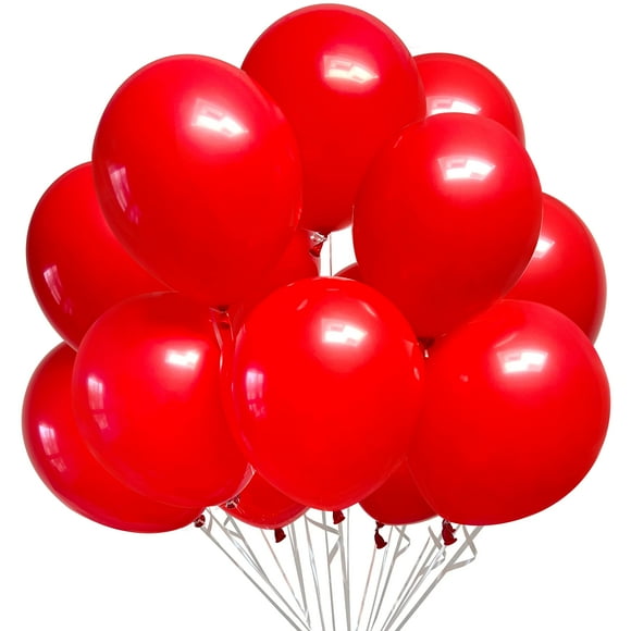 Globos de fiesta con diseño de duendes coloridos, látex rojo, 30 cm, 100 unidades