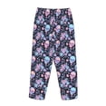 thumbnail image 3 of Lsque cool Skull flower Print Women's Pajama Pants, Lounge Pant - Comfortable Home Wear,Elastic Waistband, Stylish Design-Small, 3 of 9
