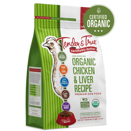 Tender & True Chicken & Liver Flavor Dry Dog Food, Grain-Free, 4 lb. Bag