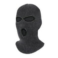 thumbnail image 2 of UTSJKR 3 Hole Winter Knitted Mask, Full Face Cover Ski Mask Warm Balaclava for Skiing, Motorcycle, Snowboard Dark Gray, 2 of 3