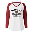 thumbnail image 4 of WEAIXIMIUNG Chemises de Maternité Boutonnées Femmes Décontractées Légères Col Rond Chandails en Molleton Manches Longues Imprimé Graphique Football Pull T-Shirt, 4 of 4