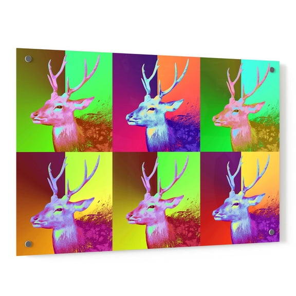 Epic Art 'WarDeerHol,' Acrylic Glass Wall Art, 36"x24"