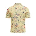 thumbnail image 4 of Mens Short Sleeve Polo Shirts Button Collar Polo Shirts Fashionable Business Athletic Casual Polo Tee Solid Color Short Sleeve Golf T Shirt,Yellow 3XL, 4 of 4