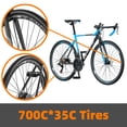 thumbnail image 3 of Gravel Bike Eurobike XC580 Road Bike Mens 54cm Frame Bicycle 700C*35C Wheels Commuter Bicycles Large Adult Black-blue, 3 of 8