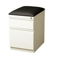 thumbnail image 3 of Hirsh Pro 20 inch Deep Letter Width Mobile Pedestal File Cabinet 2 Drawer Box-File with Seat Cushion, for Home and Office, White/Black, 3 of 6