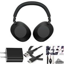 Sony WH-1000XM6 Noise-Canceling Wireless Over-Ear Headphones (Black) with Power Brick & More! (International Version)