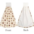 thumbnail image 4 of Hanging Towels 1 Pcs, Dish Towels Brown Footprints Absorbent Hand Towels with Hanging Loop Washcloth for Bathroom Kitchen, 4 of 6