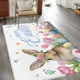 thumbnail image 2 of Area Rugs 2.7'x5', Easter Carpet for Living Room Bedroom Dining Room, Pink Tulip Flowers Spring Watercolor Bunny Floral Throw Kitchen Rugs Non Slip Washable Rectangle Indoor Outdoor Rugs, 2 of 8