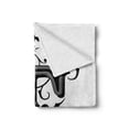 thumbnail image 2 of Letter T Soft Flannel Fleece Blanket, Symmetrical Uppercase Letter in Renaissance Art Style Ornamental Monochrome, Cozy Plush for Indoor and Outdoor Use, 50" x 60", Black Grey White, by Ambesonne, 2 of 6