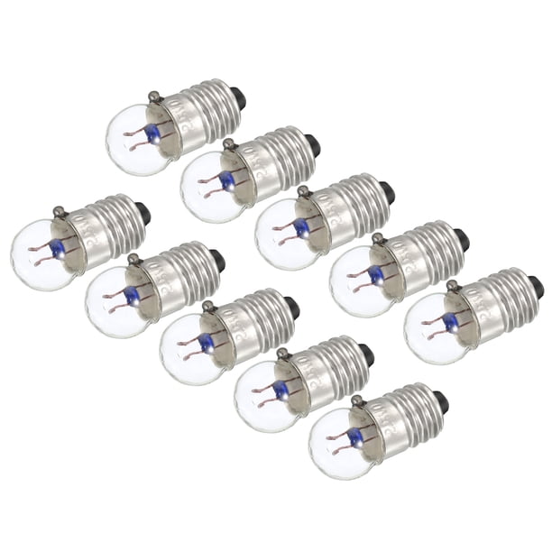 E10 Tornillo Base Miniatura Bombillas DC 2.5V Cálida Amarillo Luz Mini Lámparas con Almacenamiento Caja, Paquete de 15