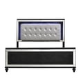 thumbnail image 3 of New Classic Furniture Contemporary Solid Wood 6/6 Ek Bed in Black, 3 of 6