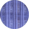 thumbnail image 1 of Ahgly Company Indoor Round Southwestern Blue Country Area Rugs, 6' Round, 1 of 4